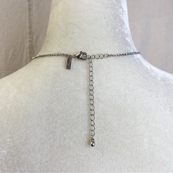 LANE BRYANT Fringe Silver & Gold Statement Bib Necklace mixed metals - Picture 3 of 5